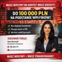MASZ WPŁYWY NA KONTO? TO MASZ KREDYT DO 100 000 PLN  NA PODSTAWIE OBROTÓW